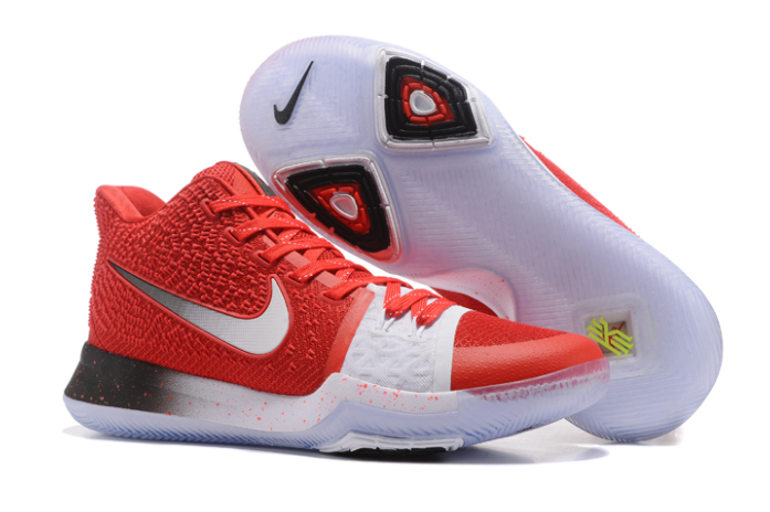 Nike Kyrie 3 Red White-Black PE Shoes - Click Image to Close